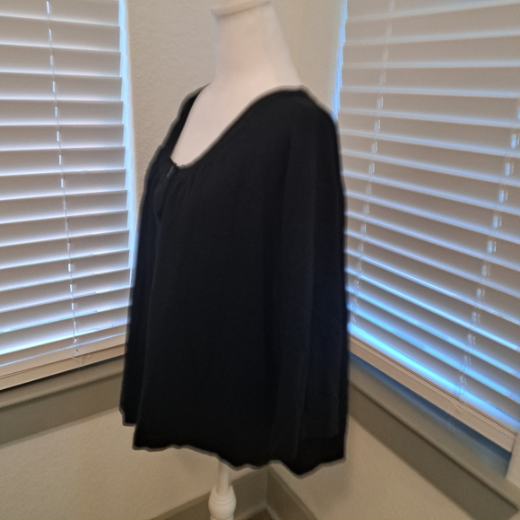 Woman Within Classic Black Cardigan - Picture 4 of 6